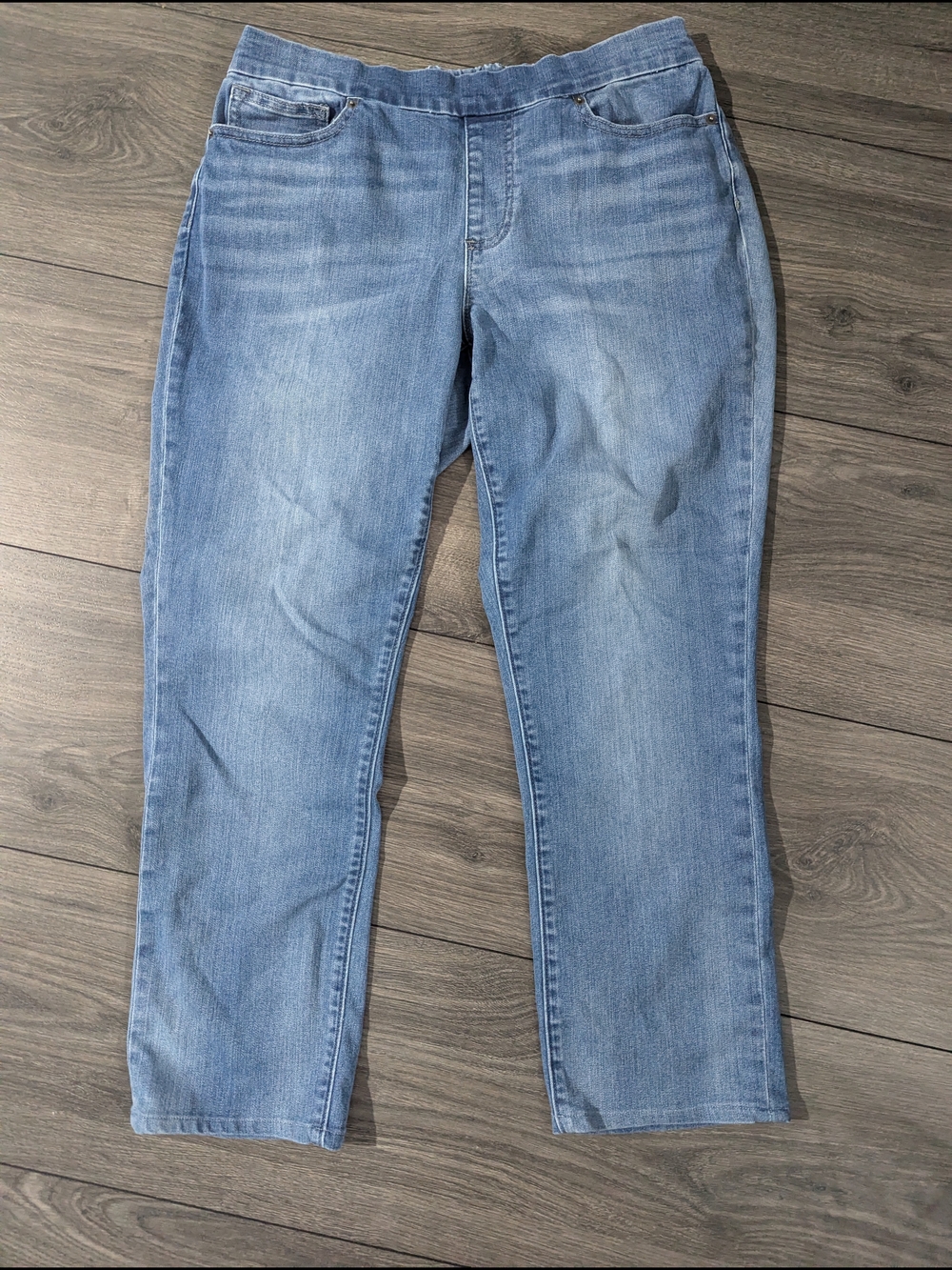Lands' End Women's Light Wash Pull-on Skinny Jeans